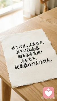 放下过往，活在当下