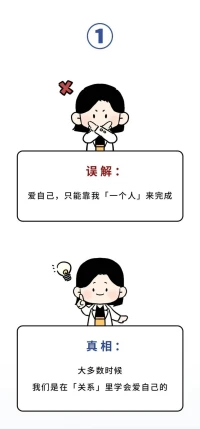 有愛還要做出來。?愛是名詞，更是動(dòng)詞，做自己＞愛自己；自愛≠自私，允許彼此做自己；關(guān)系＞個(gè)人，愛自己≠感覺好想得好＜做自己，畢竟愛自己做自己不能只靠單獨(dú)個(gè)人。?配圖