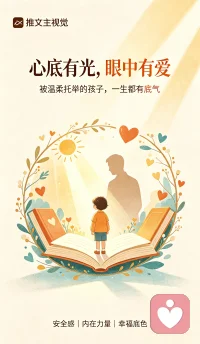 暑期已至，这是一段难得的可以按下暂停键的时光。作为家长，我们太容易陷入一种错觉：幸福在未来，在某个录取通知书里，在某份高薪工作里。我们忙着“托举”，却忘了孩子最底层需要的，其实是情感账户里的富足。
请给孩子阳光般爱的日照——那是放下手机后，看着他的眼睛听他说完废话的耐心；是没考好时，拍拍肩膀说“我知道你很难过，我们一起看看问题出在哪里”的承接，而不是一句冰冷的“怎么又考砸了”。无条件的积极关注，才能让孩子把根扎稳，长出真正的抗挫力。
请给孩子泉水般爱的滋润——那是允许他表达愤怒和脆弱的空间，是尊重他关上房门的权利，是看见他独特的闪光点，而不总是拿“别人家的孩子”来比较。情感被充分看见和接住的孩子，才会由内而外地生出“我很贵，我值得”的底气。这种底气的名字，就叫“感受爱的能力”。