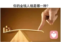 你的金钱人格是哪一种？

每个人都有自己的消费观，不同的消费观来源于不同的金钱人格，了解自己和伴侣的金钱人格，可以增进了解，更好地相处，减少因金钱人格差异导致的冲突。
1.省钱王。省钱王有着本能的省钱冲动，他们会对每一笔钱精打细算，不喜欢有负债。因为消费谨慎，他们会对额外的支出感到紧张。而如果提前规划，留出专项预算，让他们提前有心理准备，就能消除紧张感。
2.消费狂。消费狂很少在意自己花了多少钱，在他们看来， 花钱更像是一场狂欢，让他们心情愉悦。和他们相处需要主动。消费狂常常无法控制消费的冲动，所以伴侣可以告知对方，他不介意对方花钱，但是要明确一个额度。这样会有助于对方遵守共同制定的预算。
   3. 冒险家。冒险家喜欢在投资上追求刺激，他们更看重的是投钱那一刻的兴奋，而不是回报。他们是投资中的高执行力者，一旦他们听到一些消息，就会马上参与。和他们相处，需要的是创意。冒险家内心追求刺激，如果伴侣能够想出有创意又经济的点子，满足他们的猎奇心，也就能做到好玩和省钱兼顾了。
   
4.求稳者。求稳者花钱之前会做详细的调查研究，他们并不追求低价，但会追求性价比和稳妥性。和他们相处需要预备选项。求稳者常常关注性价比，所以内心深处其实是对未来的焦虑。伴侣可以通过切实的预算，让他了解有确切的途径可以把钱赚回来，打消顾虑。
5.随性者。随性者对金钱的态度比较随意，他们很少会为没有钱而焦虑。但是他们也很少会对金钱做任何规划，花不花钱纯粹看心情和当时的想法。和他们相处就只能靠随时提醒了。同时，伴侣可以对一些大的花销掌握主动，比如自己来安排度假计划等。

    每个人大都是两种或三种金钱人格的组合体，而且金钱人格和我们每个人的性格有很大关系。 很多冲突都源于双方对待金钱的态度不同。