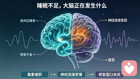 睡眠匮乏的大脑深层病变：脑区损伤、脑波紊乱与补觉的危险误区
