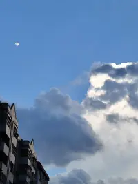 剛隨手拍的天空，很像我們大多數人的人生。配圖