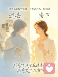过去不直接控制你
过去通过当下控制你
疗愈不发生在过去
疗愈发生在当下