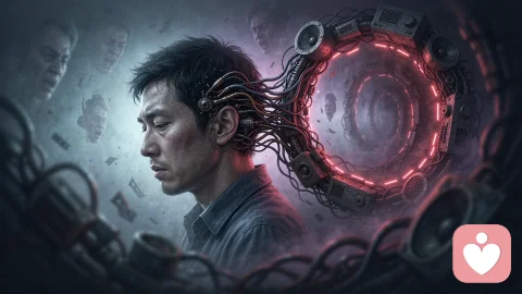 森林中一条小路的插画