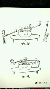 《欣里有畫說》天堂和地獄其實只差一點點…………配圖