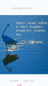 暖心分享：我們不管做什么都不要急求回報，因為播種和收獲不在同一個季節。中間隔著一段漫漫等待，甚至無人理解的過程。我們把它叫做：忍耐、定力、抗壓和堅持。
成為你想成為的自己，暖心和你，一直在一起。配圖