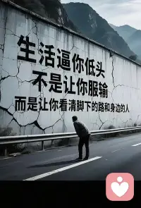 人不是沒有選擇, 你可以為自己找各種借口對生活低頭, 也可以迫使自己創(chuàng)造更好的生活。配圖