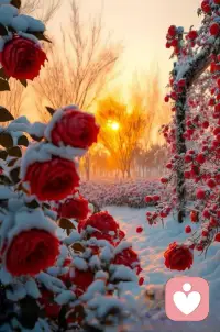 这是什么花？冬雪里开得这么烂漫。月季吗？配图