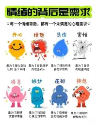 每個情緒背后 都有一個未滿足的心理需求??
每個情緒小怪獸的背后，其實藏著一個沒被滿足的心理需求。
真正應該做的，不是讓情緒消失，而是懂得回應情緒背后的需求。
情緒沒有好壞之分，存在即合理[勝利]