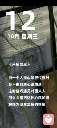 吊橋效應………………………………配圖