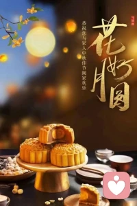 祝伙伴們開心快樂，不止中秋??配圖