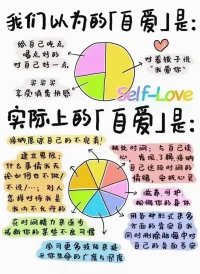 ?? 愛自己的三個(gè)層級(jí)：
1.吃喝玩兒樂；
2.不讓別的情緒傷害自己；
3.樹立自己的信仰，光明磊落，念念光明，日日喜悅

??讓自己心上有一束光，沒有評(píng)判，沒有憤怒，沒有情緒，而且這束光是穩(wěn)定的，這才是愛自己。配圖