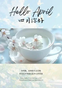 四月你好??
愿接下來每的?一天
開心加倍，幸福加倍
快樂加倍，好爆運?棚配圖