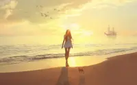 何炅老師的一句話：真的沒關系，大家都會愛錯人，會莫名其妙掉眼淚，走在路上突然會奔潰，但不妨礙我們去看看晚霞去吹吹風，都會過去的。配圖
