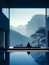 行到水窮處，坐看云起時。失眠的時候讀讀王摩詰配圖
