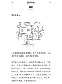 給各位公布答案哦，答案是C，喜歡做房樹人測試的也可以找我測試哦
D的描繪很像一個夢，高樓大廈，有車徐徐開來，而人物則牽著一條小狗，這很像一個人理想中的生活，也代表了D的理想遠大，追求物質上的富足；但從人物和樓的比例來看，D距離自己的理想還有很遠，狗在一定程度上也代表了安全感不足，天上的月亮星星則表示心情郁悶。配圖