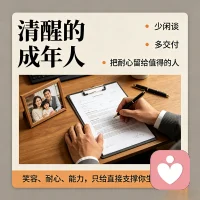 人际关系很简单，父母养你，你就要照顾好父母，伴侣承担家用，你就关爱好伴侣，老板给你发薪水，你就要给老板创造价值。

永远记住:付款人优先于闲谈人，金主优先于人脉，供养者优先于建议者。

想白嫖你时间，情绪，劳动力的人很多，请把你的笑容，耐心，能力，极致交付，留给那个直接支撑你生活的人，这是成年人最清醒，最正确，最高效的生存方式。