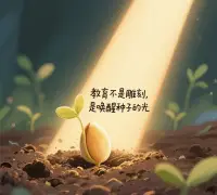 教育不是雕刻
?是喚醒種子的光