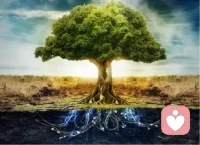 如果人是一棵樹，能看到的是生長在地面上的枝繁葉茂，而看不到的則是生長在地下錯綜復雜的根系。這根系就是我們不為人知的內心世界，也需要我們自己去發現、去了解、去體驗、去接納、去滋養。只有根深才能葉茂。樹也不是孤立的存在，他需要與大地銜接，需要有樹林的陪伴。就像我們生活在社會中一樣。配圖