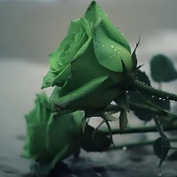 蘇格蘭綠玫瑰，它的花語是:永不消逝的愛，即使是時間也不能減弱我對你的愛。配圖