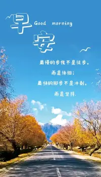 不要停止奔跑，不要回顧來路，來路無可眷戀，值得期待的只有前方。早安！配圖