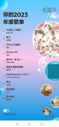 分享一下自己的年度歌單，愿各位朋友都有自己喜歡的歌曲，都有自己喜歡做的事情，2024年共同擁抱美好的明天！配圖