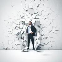 前面是一堵墻，當你以為會撞得頭破血流的時候，確能穿墻而過。配圖