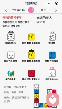 許多婚姻情感的求助，都陷入了一個模式：執著于研究對方，卻從未看清自己。??

研究他為什么冷暴力，揣測他那句話的潛臺詞，尋找讓他回心轉意的技巧……所有這些“向外求”的努力，往往徒勞無功。??

問題的根源在于：一個不清楚“我是誰”的人，無法建立起健康的關系。 一個沒有活出自己力量的人，會在關系中不斷索取能量，變得控制或依賴。????

我的路徑與此相反：不教你分析他，而是帶你回歸你。??

我會運用人類圖與瑪雅天賦作為工具，幫你：

· 錨定自己：找到你決策的內在權威與生命策略。?
· 活出自己：識別并綻放你獨特的天賦能量。?

??????唯有當你站穩了自己的中心，關系才會從“權力斗爭”的戰場，轉變為“共同成長”的滋養之地。
??????一切改變，從認識你的本來設計開始。

早安，伴隨今日瑪雅地球能量來到光譜的黃人：通過開啟自我智慧獲得解脫自己自救之旅來啟動這個邀請，愿親愛的有緣人我們一同探索??????配圖