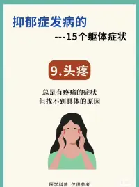 抑郁的15個軀體化癥狀配圖