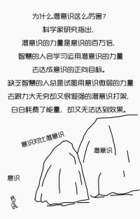 心學理?家榮格說：你潛的?意識控操?著你人的?生，而你稱卻?其為命運。當意潛?識被呈現，命運運?被改寫了。那么什?是潛意識呢配圖