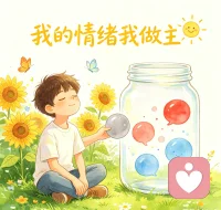 我的情绪我做主，

当负面情绪来的时候，

我知道他叫焦虑，

它提醒我，

我在担心未来，

我没有评判它，

而是和它打了个招呼,

嗨，你来了，欢迎你，

我深深地呼气  吸气，

与它和平相处，

我的情绪好像没有那么难受了，

原来当我看见它的那一刻，

它就化解了，

它不再控制我，

而我也找到了与它相处的方式。