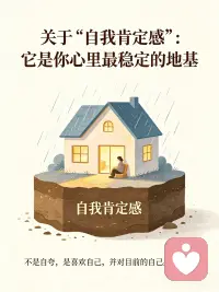 很多人一生都在寻求外界的认可，
却忘了：最该认可你的人，是你自己。
自我肯定，才是安全感的来源🌱