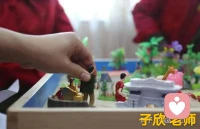 荣格在湖边玩沙子，石头……

荣格一定是听到了内在儿童的召唤，于是就一起“玩”了起来，积极想象也就在这自由、自在、自然的游戏中发生了。无意识自主地发生着，荣格是在跟着无意识的意愿和内在儿童的想法做着具有创造性的“幼稚的游戏”。

荣格真的做到了——他做到了有意识地观察和“顺从着”无意识内在儿童的引领。外界的塔楼在一点点建设起来，内在的无意识在一点点地整合起来，之前的窘迫迷失、混乱无序终于涌现出另一番世界。荣格说：“这一刻是我命运的转折点”。

心理沙盘这一以儿童为中心的心理疗法，不仅能够为中小学生心理鍵康的培养提供很好的平台，也为中小学的字校心理咨询创造了一种有效的干预方法。从事中小学心理咨询工作的教师可以根据学生的具体情况，将这一方法灵活地运用到学校心理咨询的实践中，相信心理沙盘可以发展出更大的、更富有创造性的作用。配图