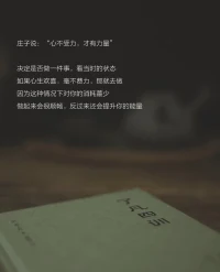 一個人想要輕松度過一生，
有一個秘訣，
就是精神上不受力。配圖