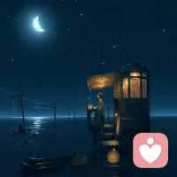 每一個失眠的夜晚都會化作天上的一顆星星，陪伴你度過漫長的夜。配圖