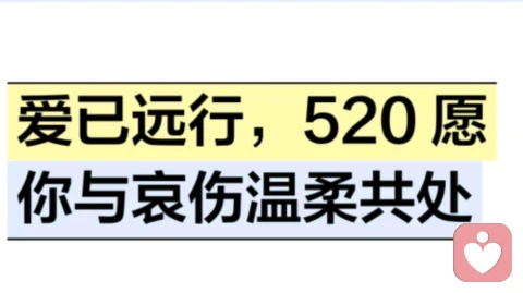 爱已远行,520 愿你与哀伤温柔共处