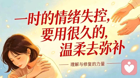 一时的情绪失控，要用很久的温柔去弥补