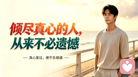 倾尽真心的人，从来不必遗憾