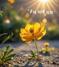 哪怕最不幸的人生也會有陽光明媚的時光，也會在砂礫石縫中長出小小的幸福之花。配圖