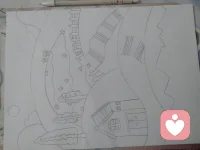 畫一幅畫，真不容易。配圖