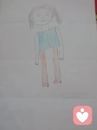 一幅自畫像，藏著畫者怎樣的內心世界？畫中直線條居多，傳遞出一種倔強，人物，脖子腿，都很長，?顯出獨立自主的特質。但衣服上那一排排的扣子，又好像暗示著對他人的依賴。這些矛盾之處究竟藏著畫者怎么樣的故事？快來和我一同探索解開這幅畫背后的謎題吧。配圖