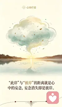 我们总以为觉醒、解脱在很远的地方。其实没有遥远的彼岸。隔开当下和觉醒的，只是纷飞不停的念头。妄念停歇，当下即是归处。