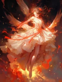 “著火了，可是她在火中依舊跳著舞”配圖