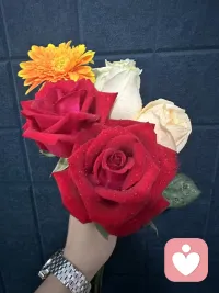 我将玫瑰藏于身后，花店老板说拿出来店里有监控配图