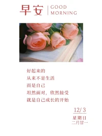 好起來的
從來不是生活
而是自己
坦然面對，欣然接受
就是自己成長的開始配圖