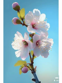 有一種花叫櫻花，它的花語(yǔ)是:櫻花盛放時(shí)，人間亦溫柔。他借一絲秋風(fēng)輕意，披一件淡雅素衣，飲一杯雨前清茶，漫步于櫻花樹下，任櫻花紛落，也要等你歸。配圖