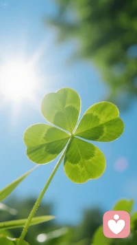 四葉草，好運(yùn)連連。配圖