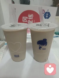 女兒送的愛心奶茶～有暖也有甜配圖