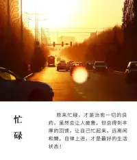 原來忙碌，
才是治愈一切的良藥，雖然會讓人疲憊，但會得到豐厚的回饋，讓自己忙起來，收獲成果，遠離閑懶，自律上進，才是最好的生活狀態！配圖