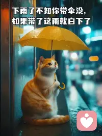如果下雨了，
要么撐傘，要么打車，
而不是研究為什么下雨。
停止“猜測(cè)意圖”，
你的內(nèi)核穩(wěn)定比抱怨更重要。配圖